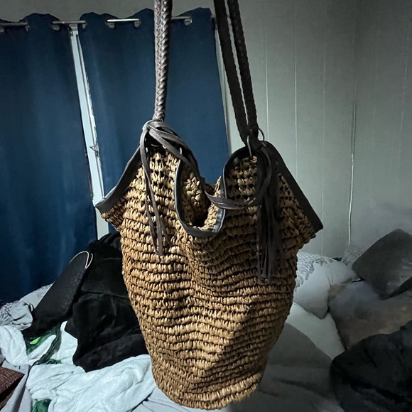 Large woven hobo bag - Picture 6 of 7